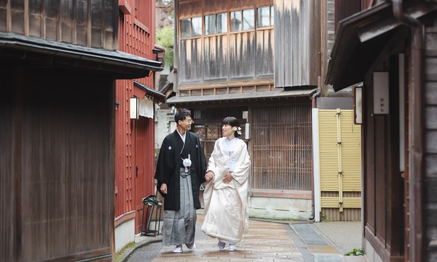金沢の料亭で家族との少人数結婚式