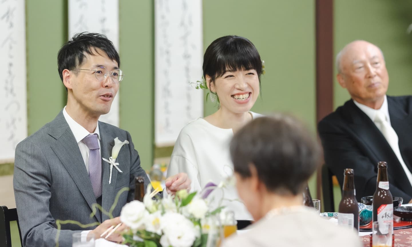 金沢の料亭で家族との少人数結婚式