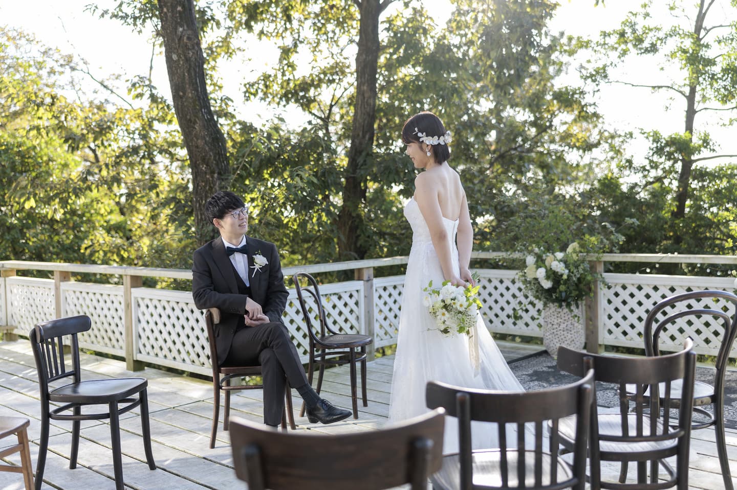ペンションクルーズで家族だけの結婚式