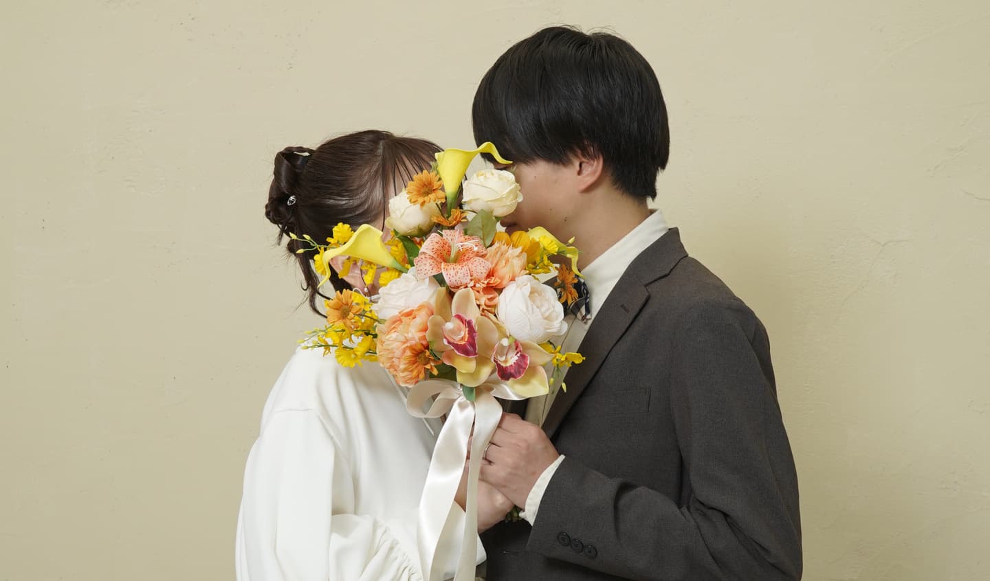 ベージュ金沢ウェディングサロンのセルフスタジオフォト