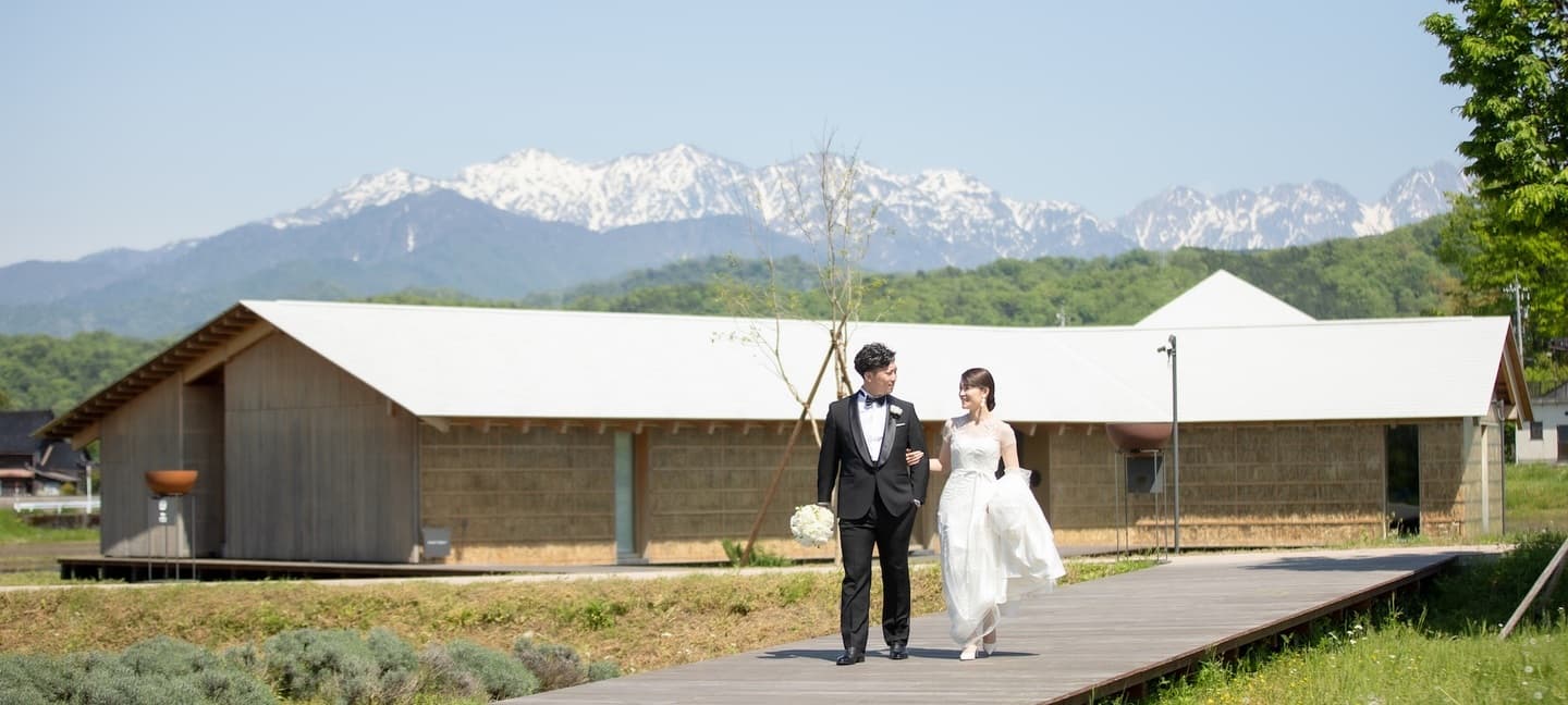 立山を望むヘルジアンウッドで結婚式