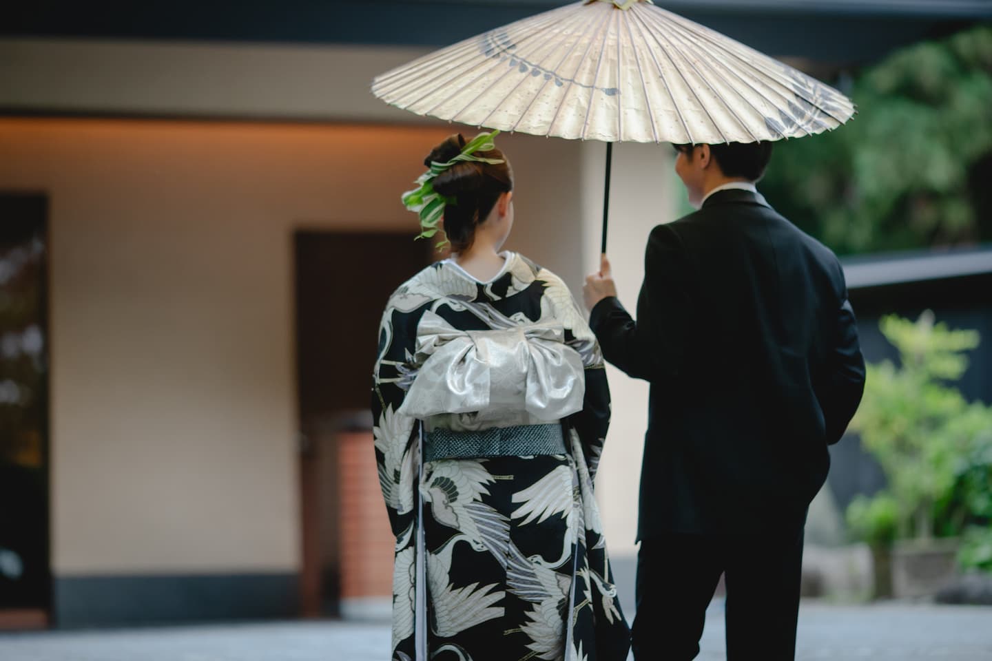 山代温泉森の栖で少人数和装結婚式撮影