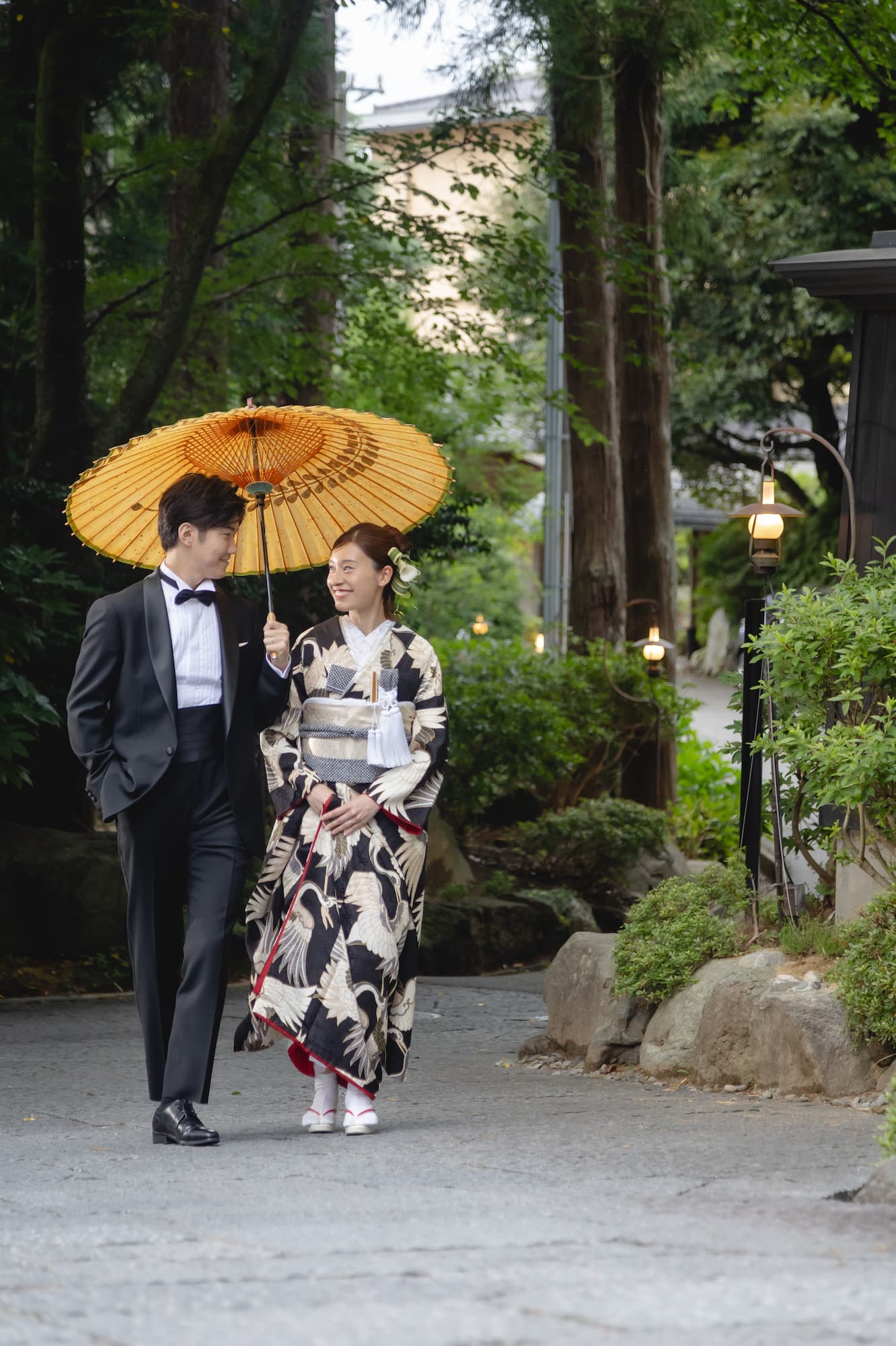 山代温泉森の栖で少人数和装結婚式撮影